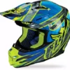 Fly Racing 2013/2014 F2 Carbon Acetylene Helmet-Blue/Hi-Vis Yellow PROTECTIVE GEAR