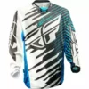 Fly Racing 2014 Kinetic Shock Mesh Race Jersey-Blue/White RACE WEAR