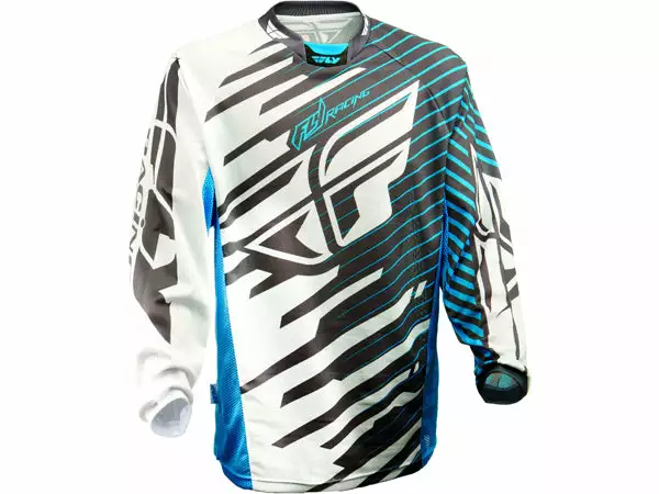 Fly Racing 2014 Kinetic Shock Mesh Race Jersey-Blue/White RACE WEAR 1 Fly Racing 2014 Kinetic Shock Mesh Race Jersey-Blue/White RACE WEAR