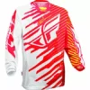 RACE WEAR Fly Racing 2014 Kinetic Shock Mesh Race Jersey-Red/Yellow