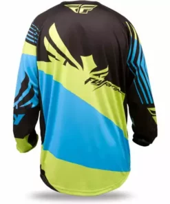 Fly Racing 2014 Kinetic Blocks Race Jersey-Blue/Hi-Vis Yellow