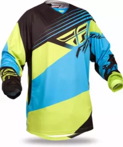 Fly Racing 2014 Kinetic Blocks Race Jersey-Blue/Hi-Vis Yellow