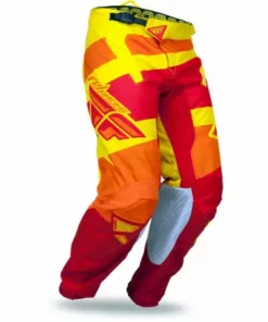 Fly Racing 2014 Kinetic Blocks Race Pants-Red/Yellow RACE WEAR