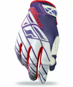RACE WEAR Fly Racing 2014 Kinetic Gloves-White/Red/Purple