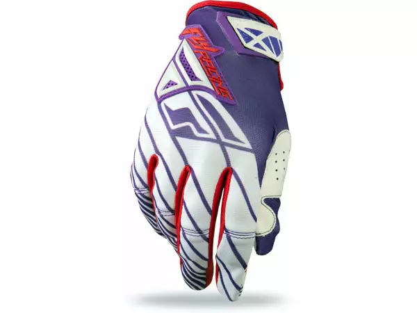 RACE WEAR Fly Racing 2014 Kinetic Gloves-White/Red/Purple 1 RACE WEAR Fly Racing 2014 Kinetic Gloves-White/Red/Purple