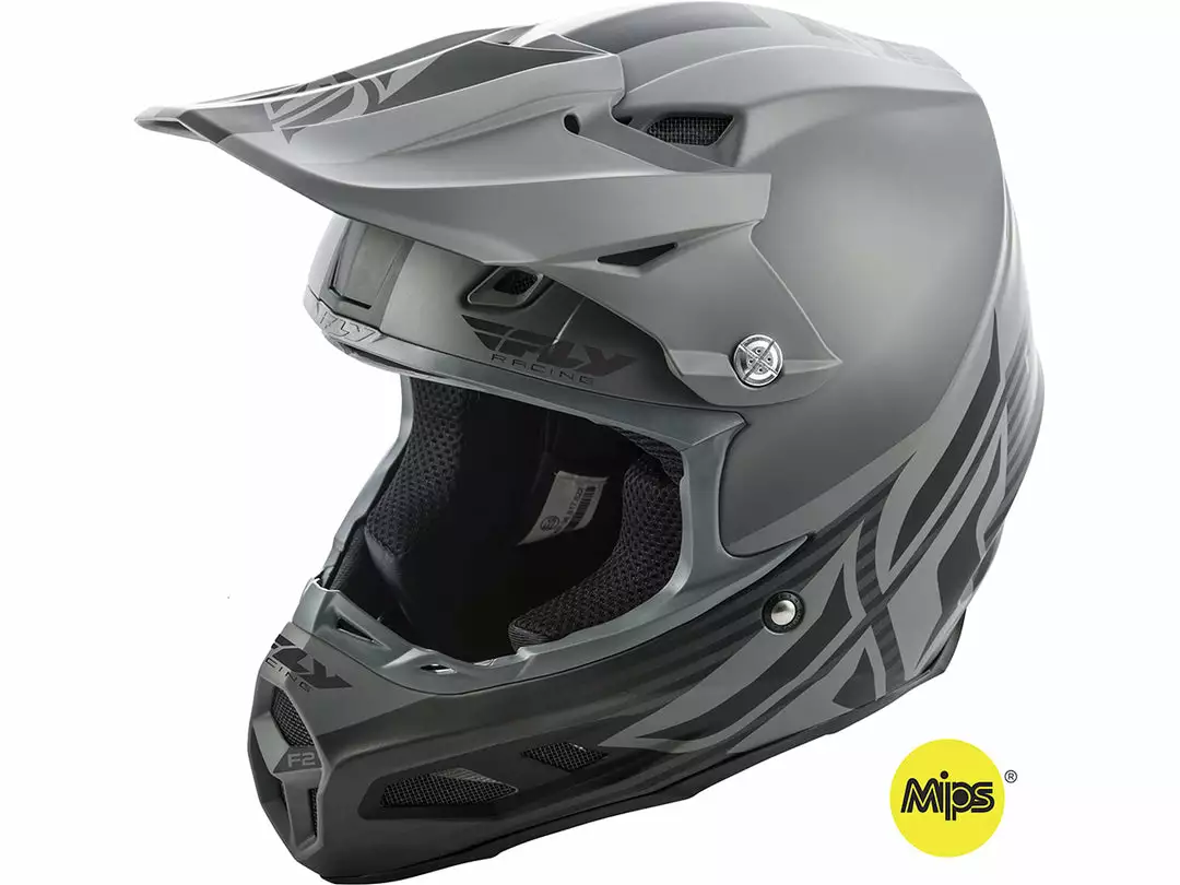 FLY RACING F2 Carbon MIPS Shield Helmet-Black/Grey PROTECTIVE GEAR 1 FLY RACING F2 Carbon MIPS Shield Helmet-Black/Grey PROTECTIVE GEAR