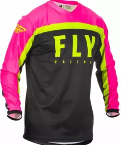 Fly Racing F-16 Jersey- Neon Pink/Black/Hi-Vis RACE WEAR