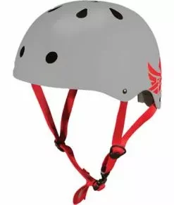 Fly Racing Dirt/Park Helmet-Matte Gray/Red PROTECTIVE GEAR