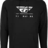 Fly Racing Crest Hoodie-Black Hoodies/Jackets