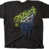 APPAREL Fly Racing Script Drip T-Shirt-Black