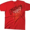 Fly Racing Script Drip T-Shirt-Red