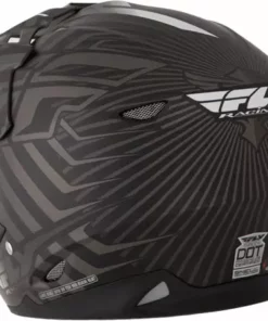 Fly Racing 2013/2014 Three.4 Helmet-Flat Black/Charcoal