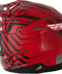 Fly Racing 2013/2014 Three.4 Helmet-Red/Black PROTECTIVE GEAR