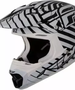 Fly Racing 2013/2014 Three.4 Helmet-White/Black PROTECTIVE GEAR
