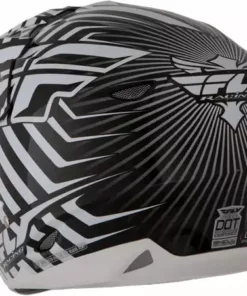 Fly Racing 2013/2014 Three.4 Helmet-White/Black PROTECTIVE GEAR