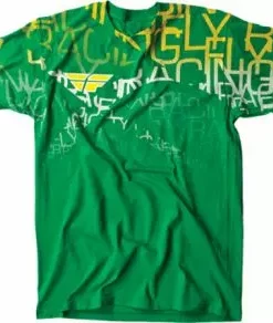 Fly Racing Wire T-Shirt-Green APPAREL