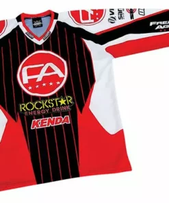 Free Agent Longsleeve Team Jersey-Red/White/Black RACE WEAR