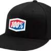 100% Icon Flexfit Hat-Black APPAREL
