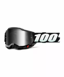 PROTECTIVE GEAR 100% Accuri 2 Goggles-Black-Mirror Silver Lens