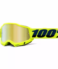 100% Accuri 2 Goggles-Fluorescent Yellow-Mirror Gold Lens