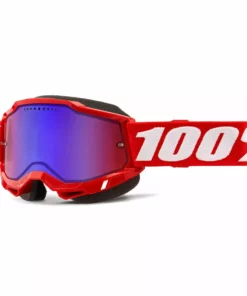 100% Accuri 2 Goggles-Red-Mirror Red/Blue Lens