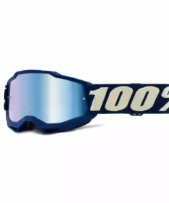 100% Accuri 2 Youth Goggles-Deepmarine-Mirror Blue Lens