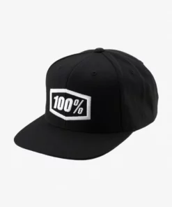 100% Essential Corpo Snapback Hat-Black APPAREL