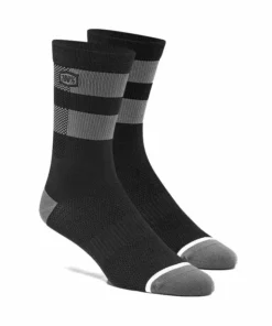 SHOES 100% Flow Socks-Black/Grey