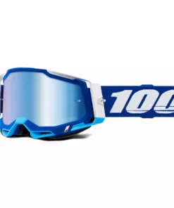 100% Racecraft2 Goggles-Blue-Mirror Blue Lens