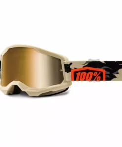 100% Strata2 Goggles-Kombat-True Gold Lens