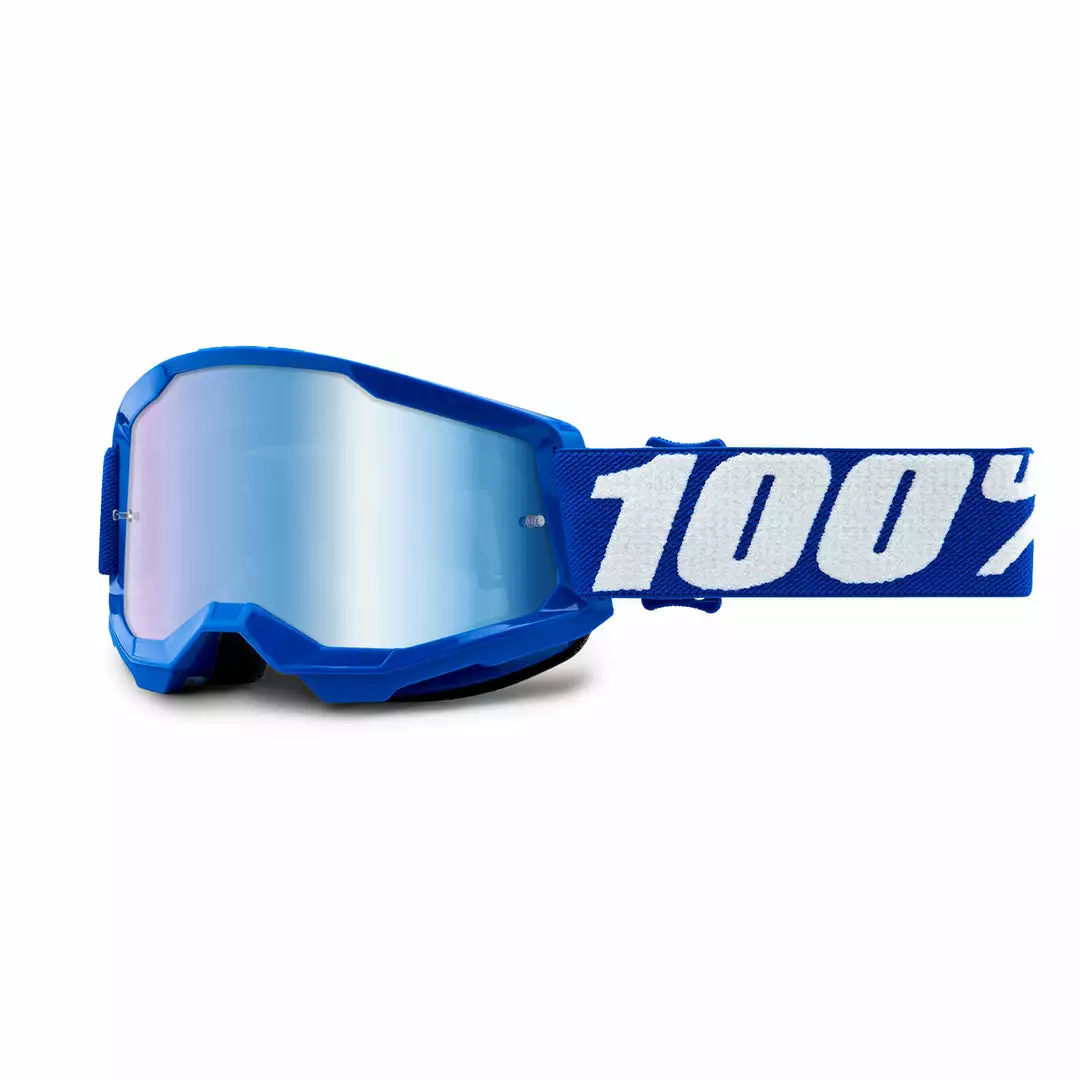 100% Strata2 Youth Goggles-Blue-Mirror Blue Lens 1 100% Strata2 Youth Goggles-Blue-Mirror Blue Lens