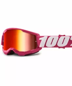 100% Strata2 Youth Goggles-Fletcher-Mirror Red Lens PROTECTIVE GEAR