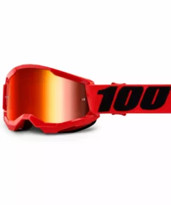 PROTECTIVE GEAR 100% Strata2 Youth Goggles-Red-Mirror Red Lens