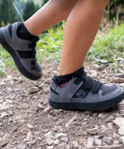 Adidas Five Ten Freerider Kids Flat Pedal Shoes-Grey Five/Core Black/Grey Four