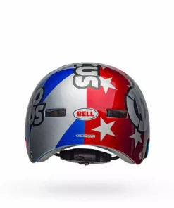 Bell Local Helmet-Nitro Circus Gloss Silver/Blue/Red PROTECTIVE GEAR