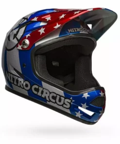 Bell Sanction Helmet-Nitro Circus Red/Silver/Blue