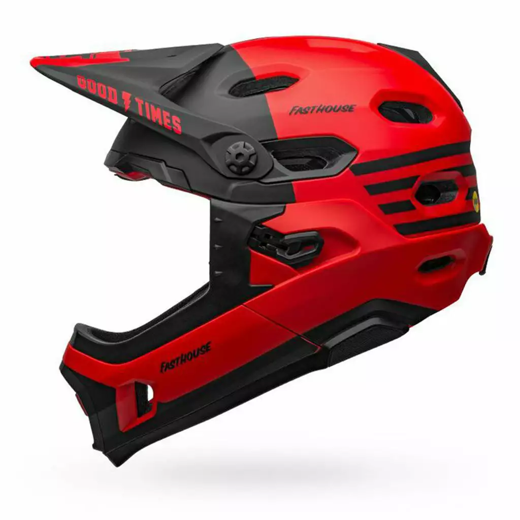 Bell Super DH Spherical Helmet-Fasthouse Matte Red/Black 3 Bell Super DH Spherical Helmet-Fasthouse Matte Red/Black