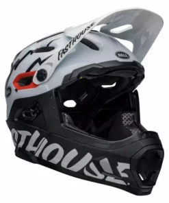 Bell Super DH Spherical Helmet-Matte/Gloss Black/White