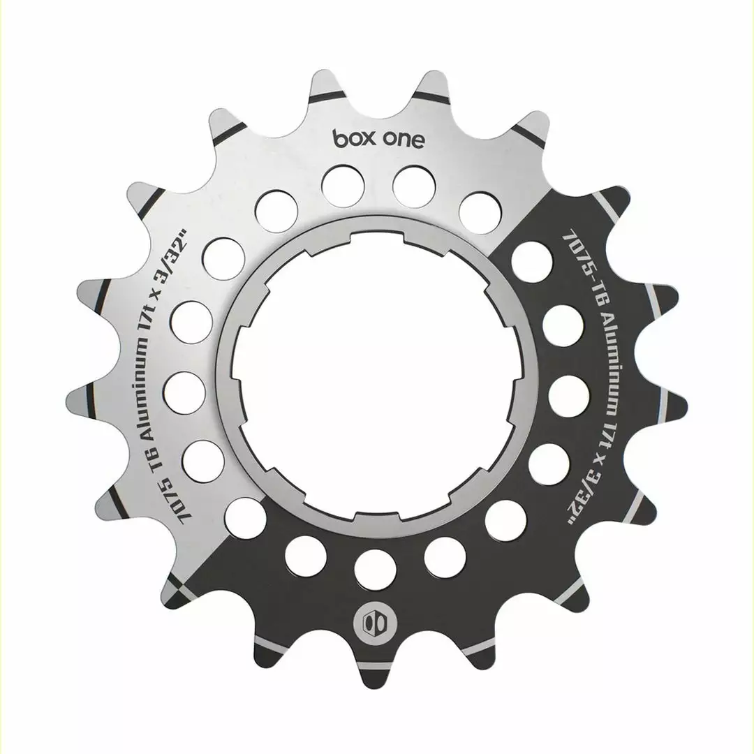 Cogs/Drivers/Freewheels Box One 3/32" CNC Alloy 7075 Cog-Black/Silver 5 Cogs/Drivers/Freewheels Box One 3/32" CNC Alloy 7075 Cog-Black/Silver