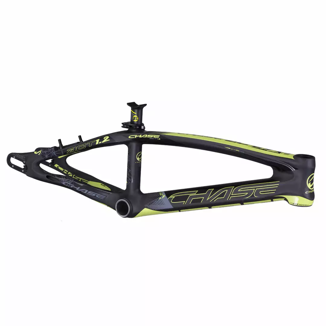 CHASE BICYCLES Chase ACT 1.2 Carbon BMX Race Frame-Black/Neon Yellow FRAMES 1 CHASE BICYCLES Chase ACT 1.2 Carbon BMX Race Frame-Black/Neon Yellow FRAMES