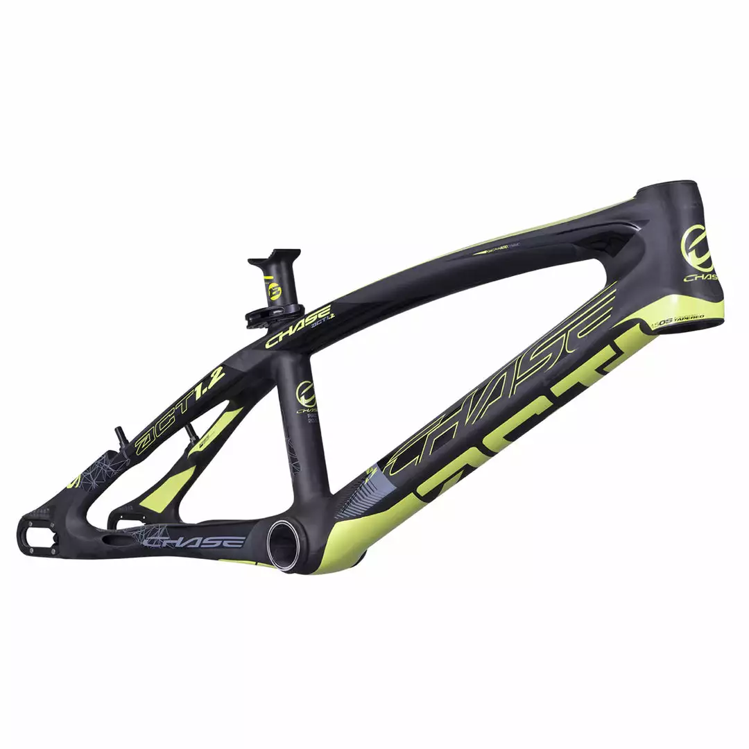 CHASE BICYCLES Chase ACT 1.2 Carbon BMX Race Frame-Black/Neon Yellow FRAMES 2 CHASE BICYCLES Chase ACT 1.2 Carbon BMX Race Frame-Black/Neon Yellow FRAMES