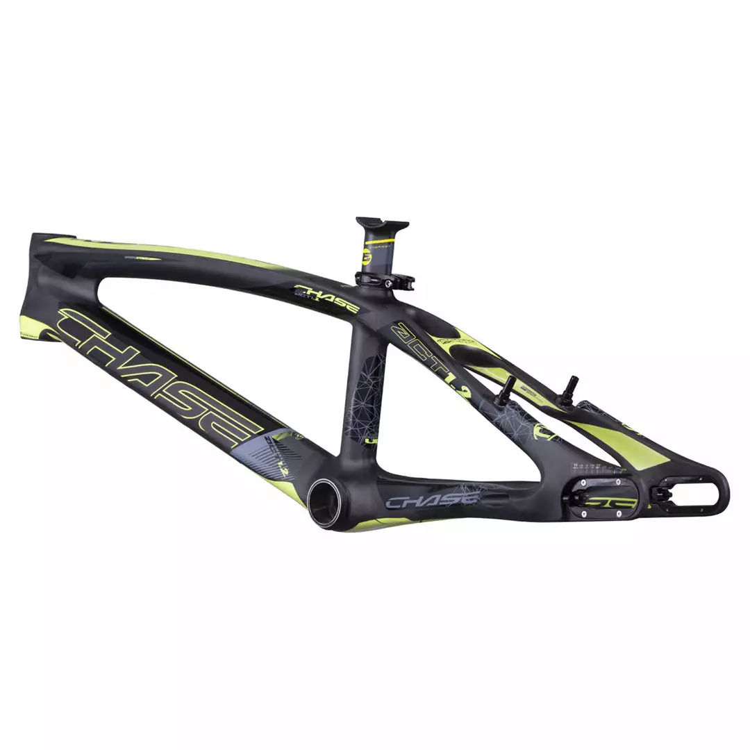 CHASE BICYCLES Chase ACT 1.2 Carbon BMX Race Frame-Black/Neon Yellow FRAMES 3 CHASE BICYCLES Chase ACT 1.2 Carbon BMX Race Frame-Black/Neon Yellow FRAMES