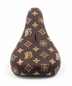 COMPONENTS Fit Barstool Leather Pivotal Seat-Brown Louis Print