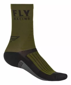 Fly Racing 2022 Factory Rider Socks-Green/Black/Grey