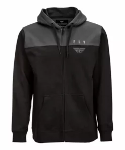 APPAREL Fly Racing 2022 Horizontal Zip Up Hoodie-Black/Charcoal