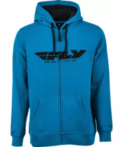 APPAREL Fly Racing Corporate Zip Up Hoodie-Black/Blue
