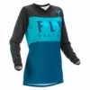 Fly Racing 2022 F-16 BMX Race Jersey-Aqua/Dark Teal/Black RACE WEAR