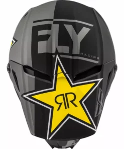 Fly Racing Kinetic Rockstar BMX Race Helmet-Matte Grey/Black/Yellow Helmets