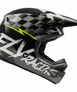 Helmets Fly Racing Kinetic Sketch BMX Race Helmet-Black/White/Hi-Vis