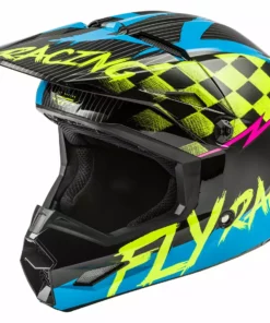 Fly Racing Kinetic Sketch BMX Race Helmet-Blue/Hi-Vis/Pink